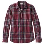 L.L.Bean x Double L vrouwen kenmerkend katoenen dubbelgeweven overhemd bordeaux kleding VT064163